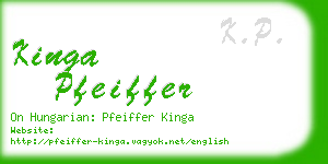 kinga pfeiffer business card